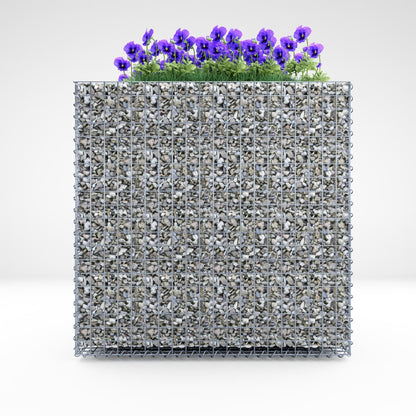 Högbädd, fyrkantig 100 cm x 100 cm x 60 cm (L x H x D), maskstorlek 5 x 5 cm, väggtjocklek 10 cm
