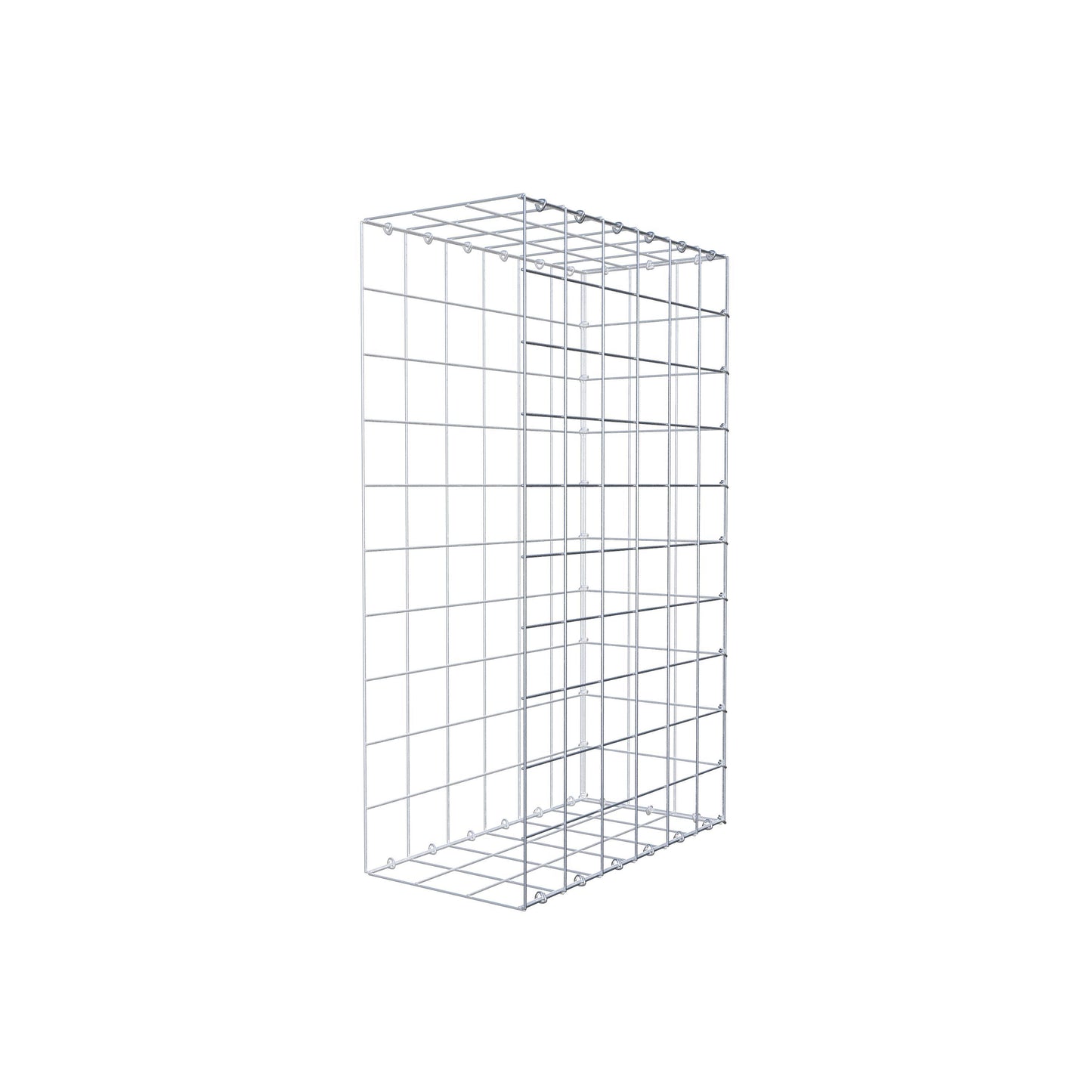 Gavión complementario de tipo 2 100 cm x 60 cm x 30 cm (largo x alto x fondo), malla 10 cm x 10 cm, anillo en C
