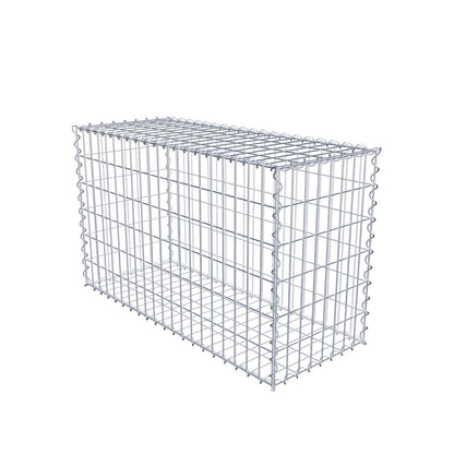 Gabione 100 cm x 60 cm x 40 cm (L x H x T), Maschenweite 5 cm x 10 cm, Spirale