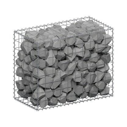 Gabion 100 cm x 80 cm x 50 cm (L x H x D), maskestørrelse 10 cm x 10 cm, spiral
