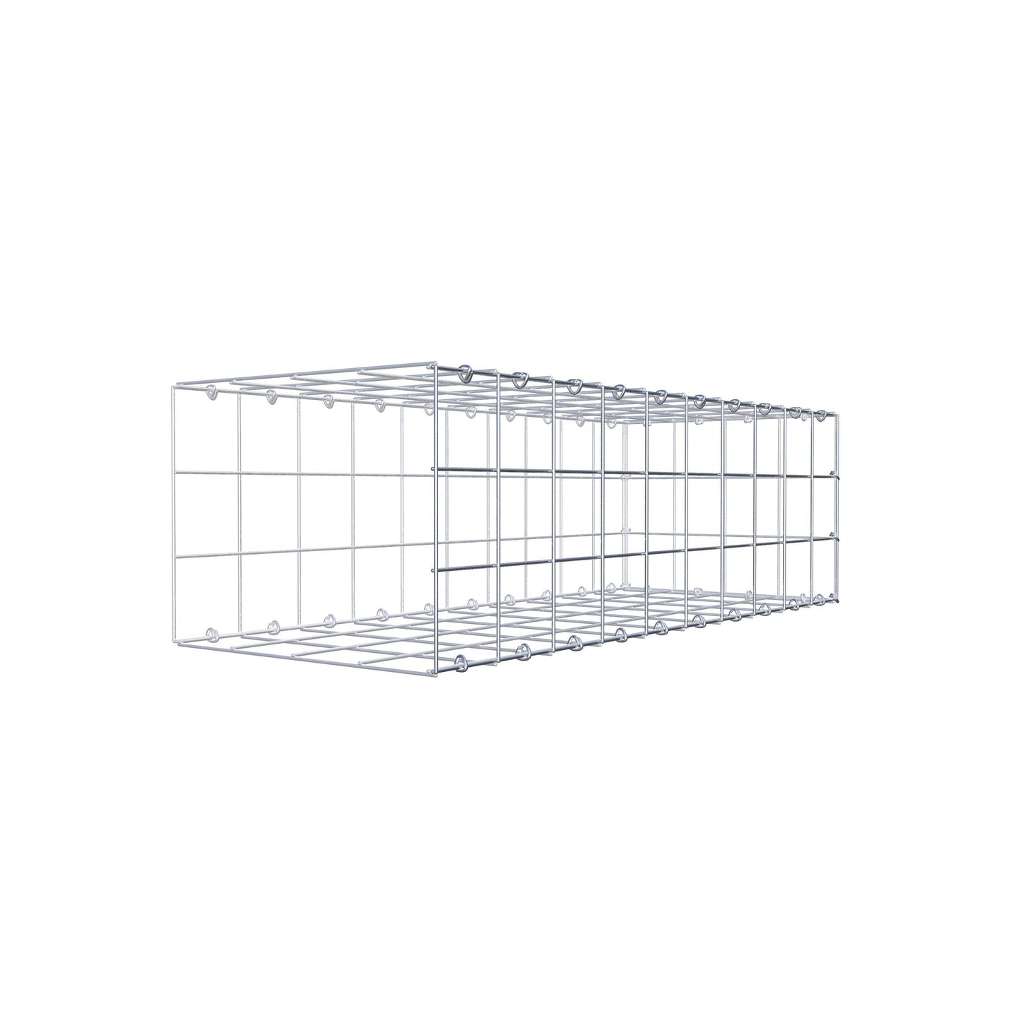 Mounted gabion type 2 100 cm x 30 cm x 40 cm (L x H x D), mesh size 10 cm x 10 cm, C-ring