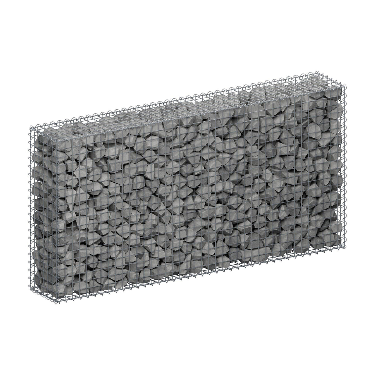 Gabion 200 cm x 100 cm x 30 cm (L x H x D), maskstorlek 5 cm x 5 cm, spiral