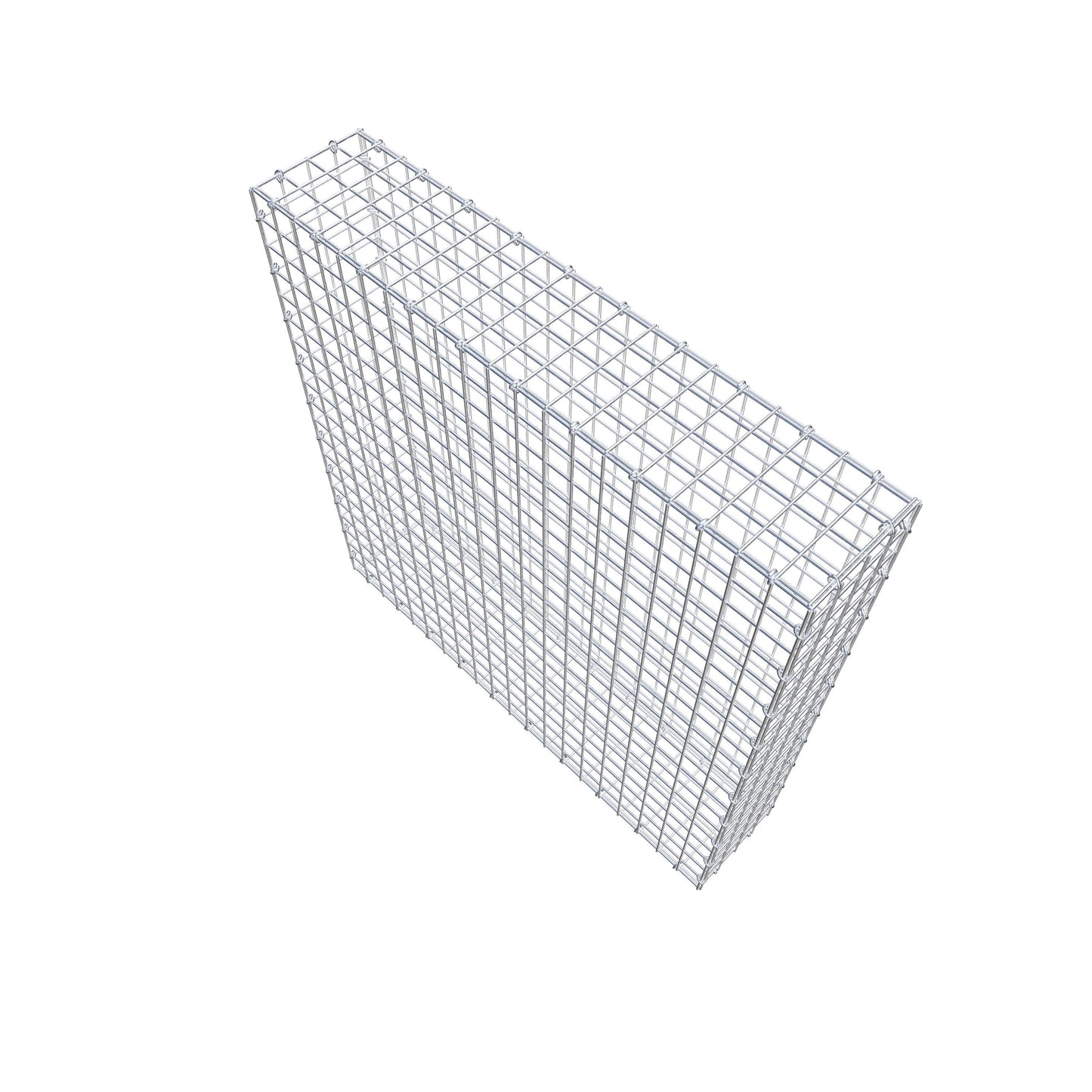 Gavión 100 cm x 100 cm x 20 cm (L x A x P), malla 5 cm x 5 cm, anillo en C