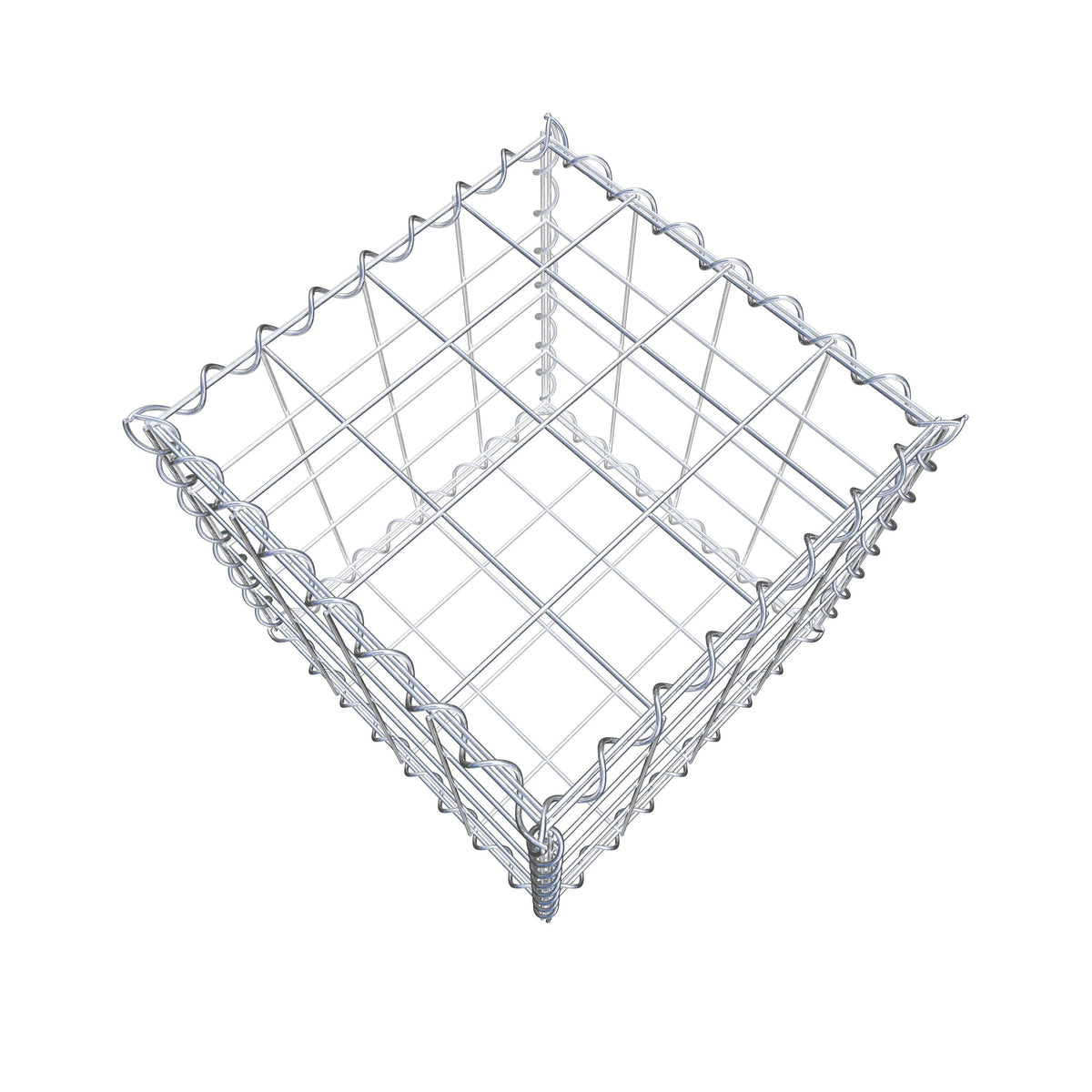 Gabione 40 cm x 40 cm x 40 cm (L x H x T), Maschenweite 10 cm x 10 cm, Spirale
