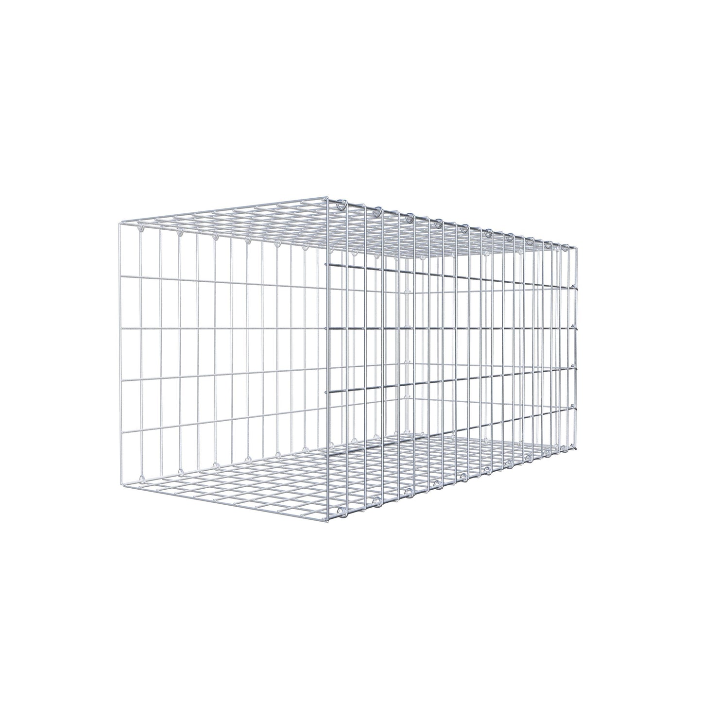 Monteret gabion type 2 100 cm x 50 cm x 50 cm, maskestørrelse 5 cm x 10 cm, C-ring