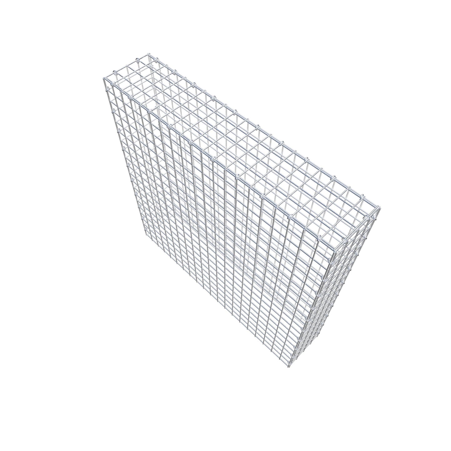 Fästbar gabion typ 3 100 cm x 100 cm x 20 cm (L x H x D), maskstorlek 5 cm x 5 cm, C-ring