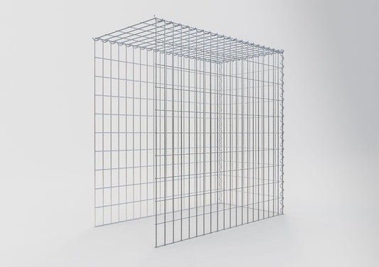 Gabion rapporté type 4 100 cm x 100 cm x 50 cm (L x H x P), mailles 5 cm x 10 cm, spirale