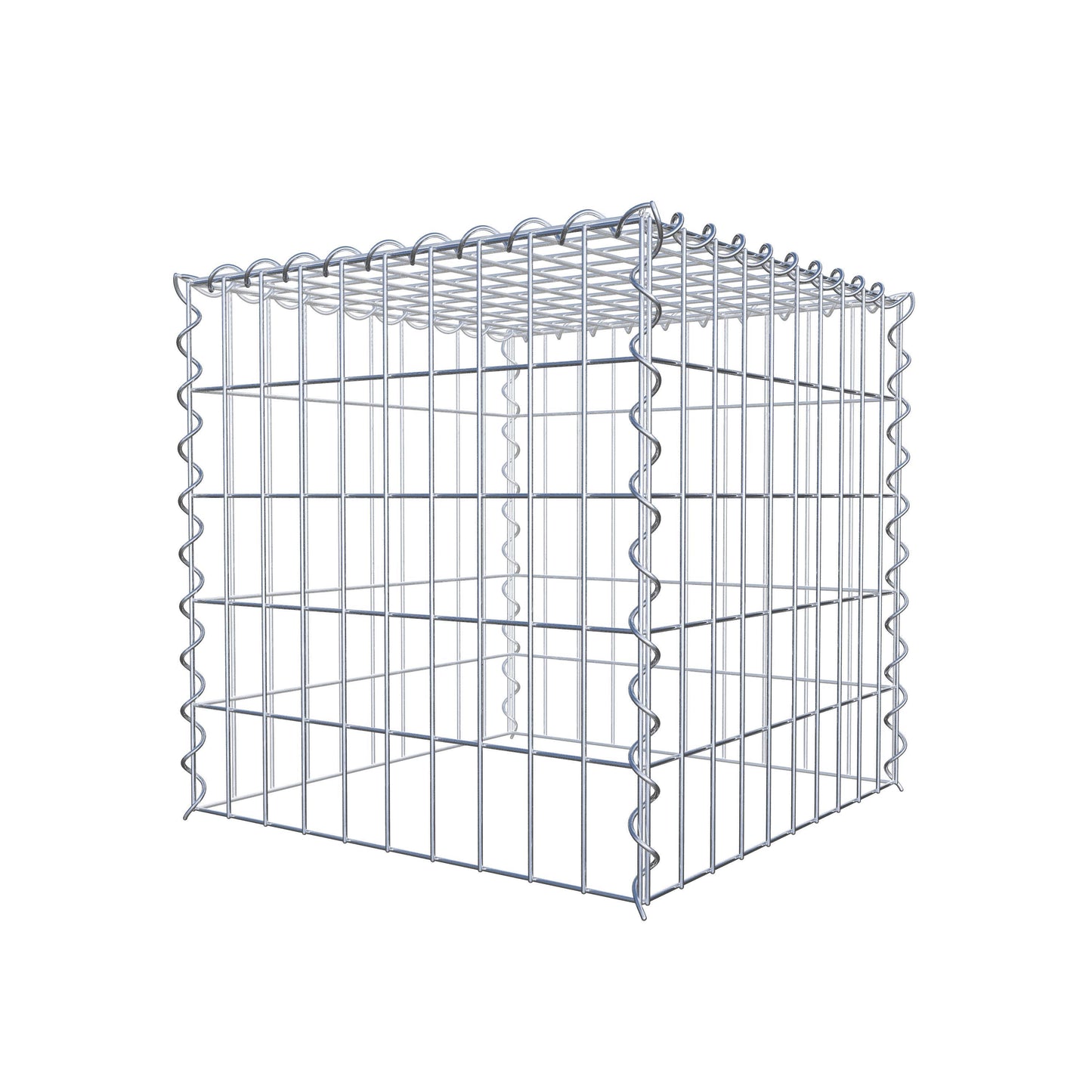 Gabion rapporté type 3 50 cm x 50 cm x 50 cm (L x H x P), mailles 5 cm x 10 cm, spirale