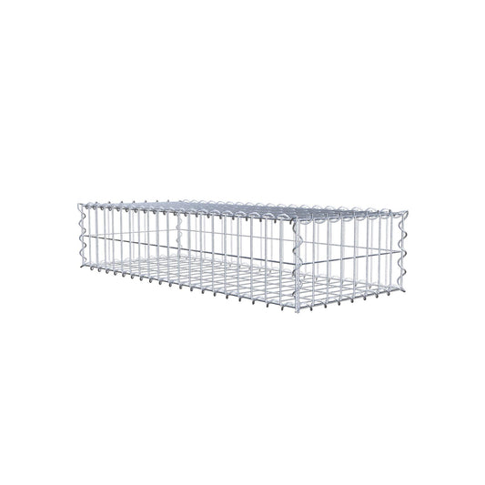 Gabbione 100 cm x 20 cm x 40 cm (L x H x P), maglia 5 cm x 10 cm, spirale