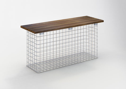 Banco de jardim 102 x 50 x 32 cm CUMARU MW 5 x 5 cm, galvanizado a quente