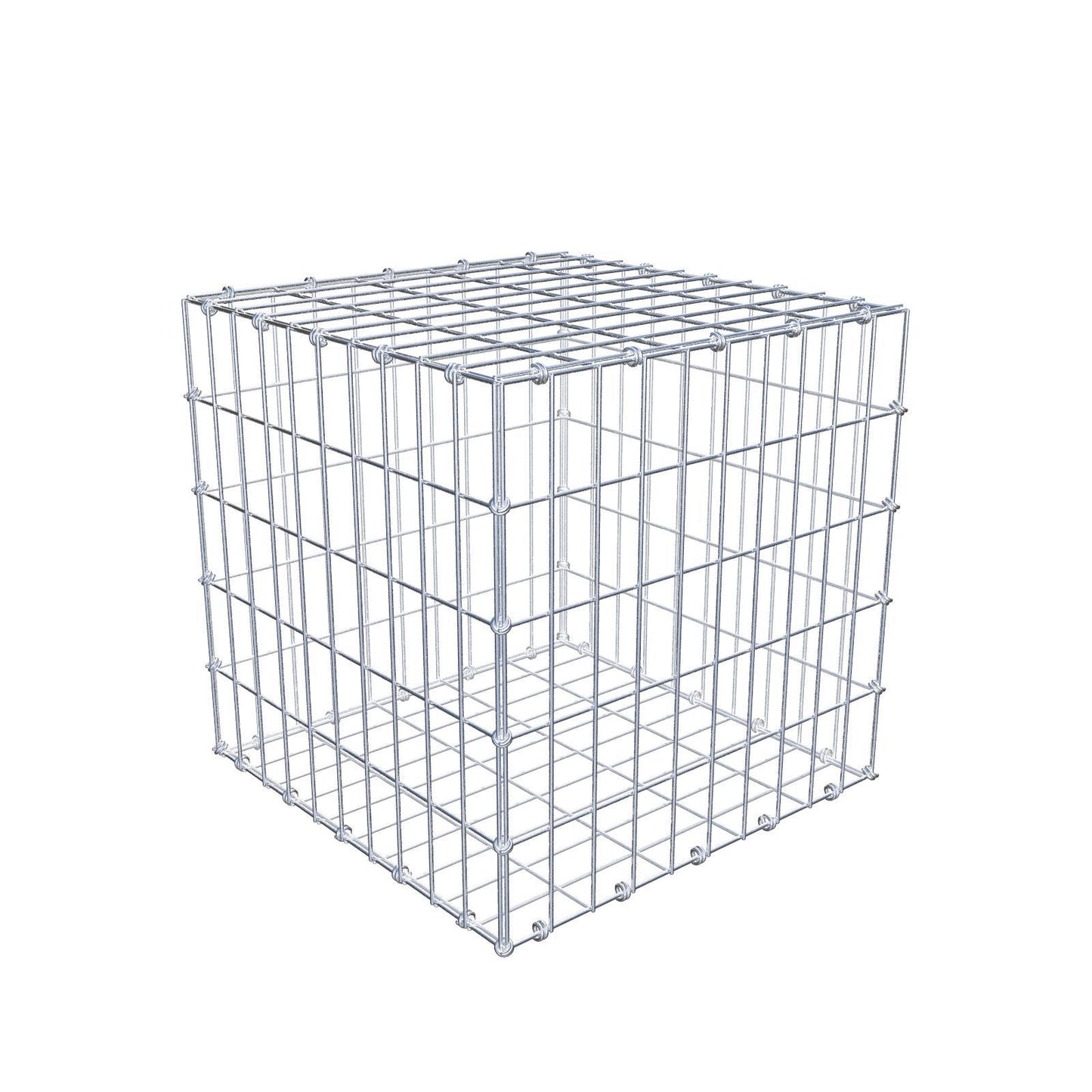 Gabbione 50 cm x 50 cm x 50 cm (L x H x P), maglia 5 x 10 cm, anello a spirale