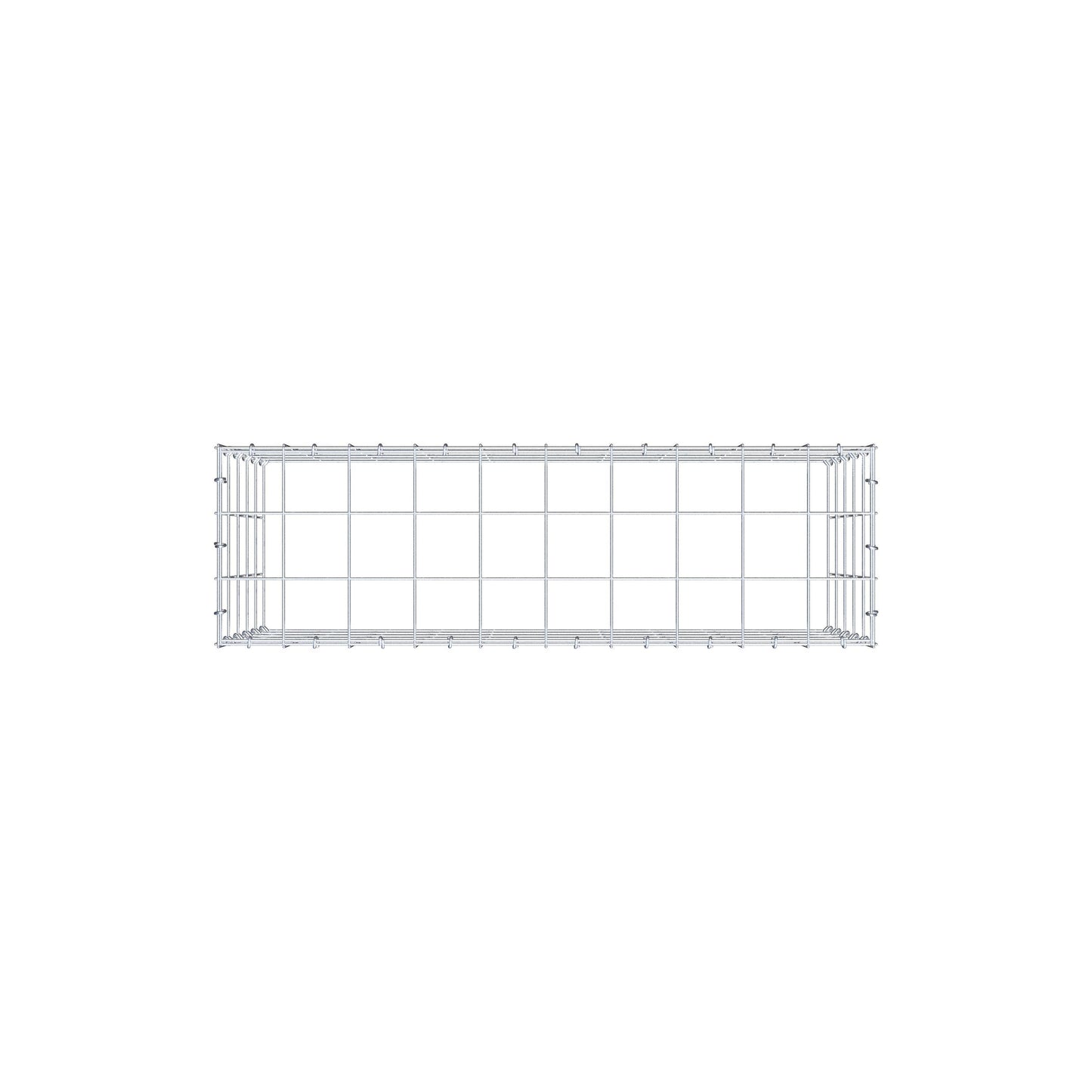 Anbaugabione Typ 3 100 cm x 50 cm x 30 cm (L x H x T), Maschenweite 10 cm x 10 cm, C-Ring
