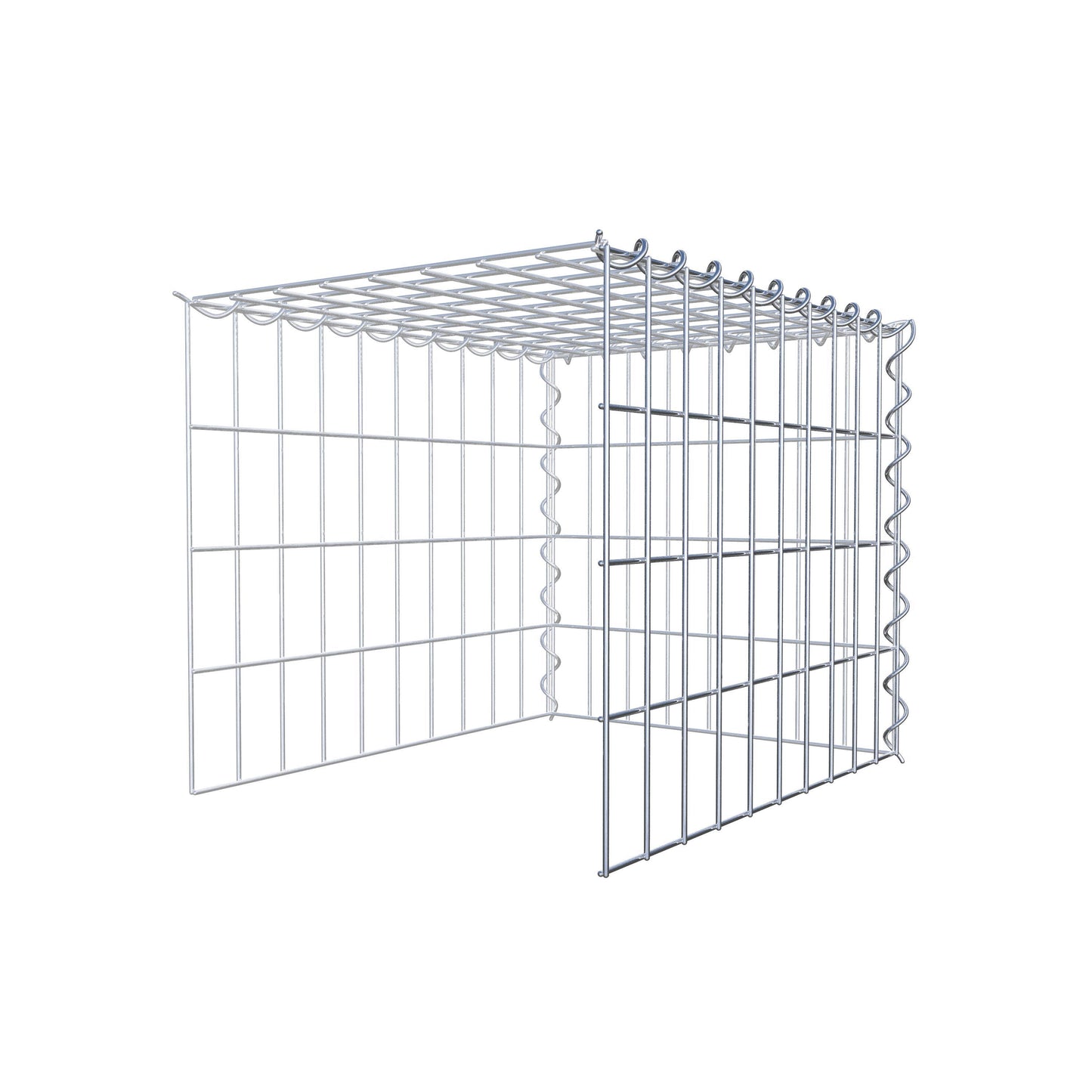 Opvokset gabion type 4 50 cm x 40 cm x 40 cm (L x H x D), maskestørrelse 5 cm x 10 cm, spiral