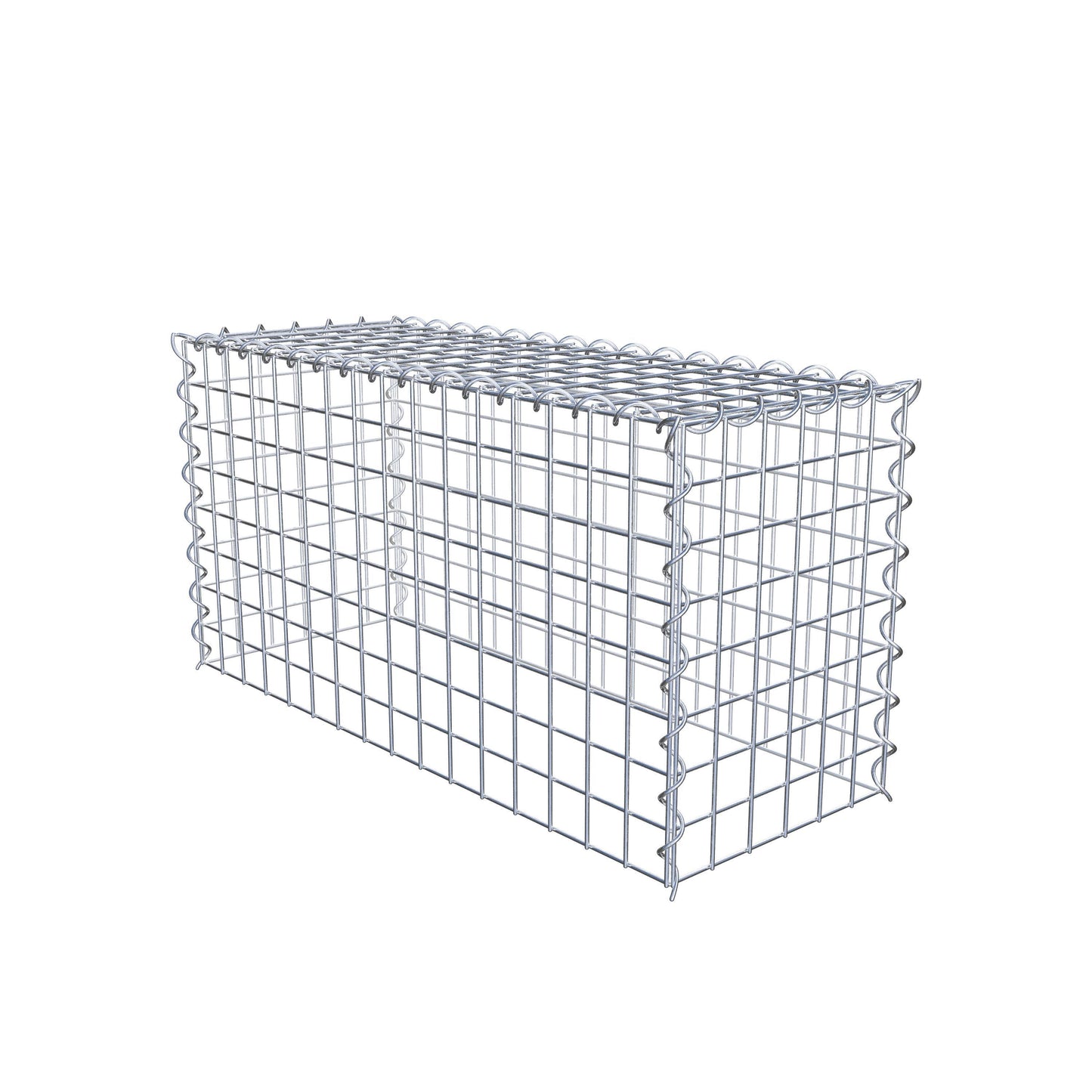 Gabião tipo 3 80 cm x 40 cm x 30 cm (C x A x P), malhagem 5 cm x 5 cm, espiral