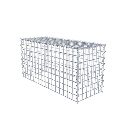Gabião tipo 3 80 cm x 40 cm x 30 cm (C x A x P), malhagem 5 cm x 5 cm, espiral