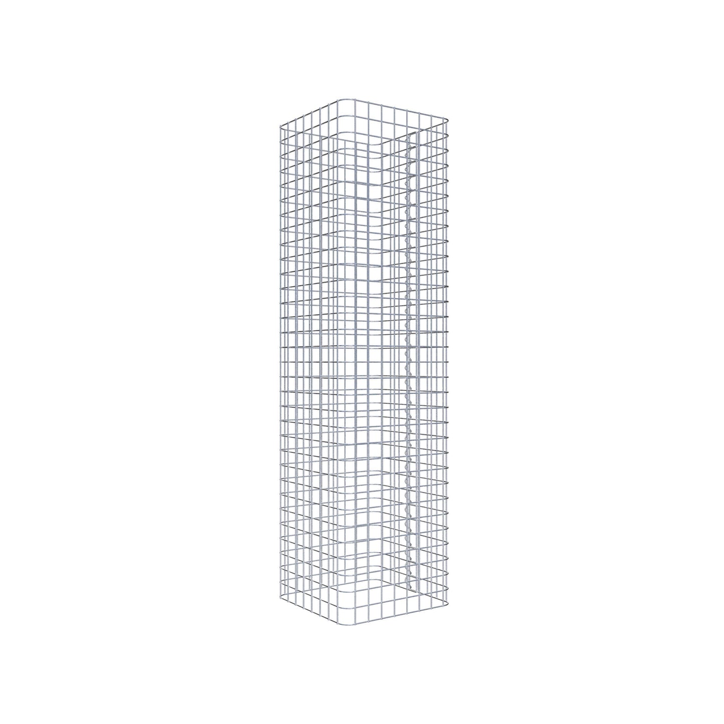 Columna de gaviones angular 42 cm x 42 cm, 160 cm de altura, MW 5 cm x 5 cm