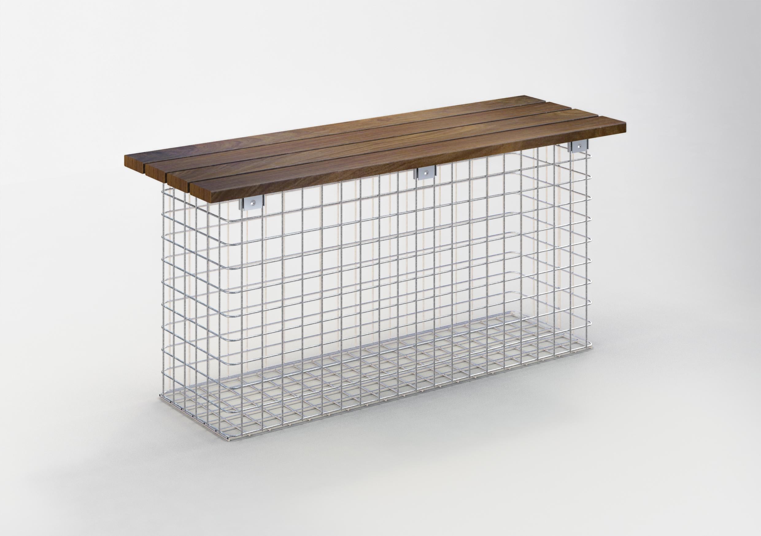 Trädgårdsbänk 102 x 50 x 32 cm CUMARU MW 5 x 5 cm, varmförzinkad