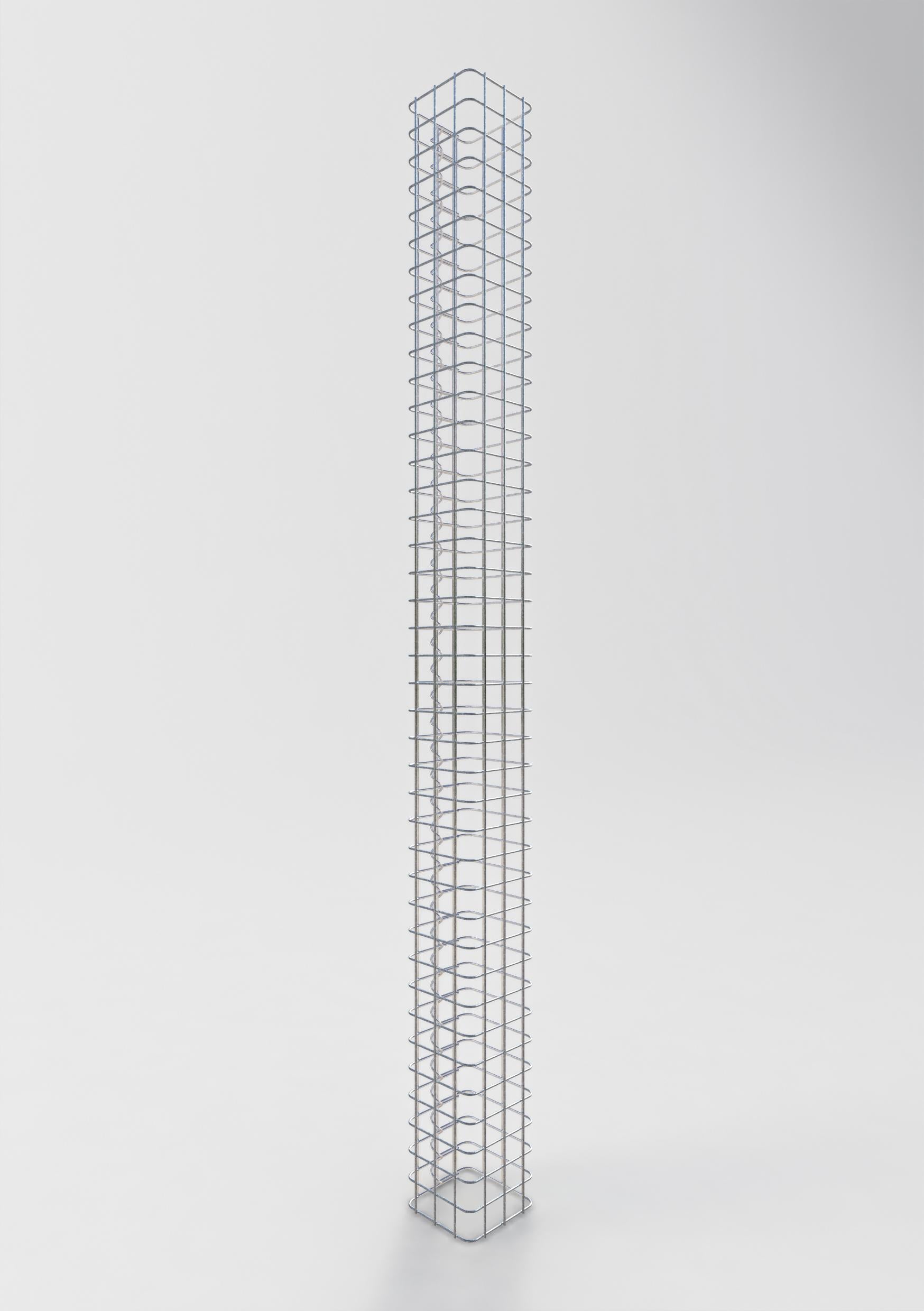 Gabionensäule eckig 17 cm x 17 cm, 200 cm Höhe, MW 5 cm x 5 cm