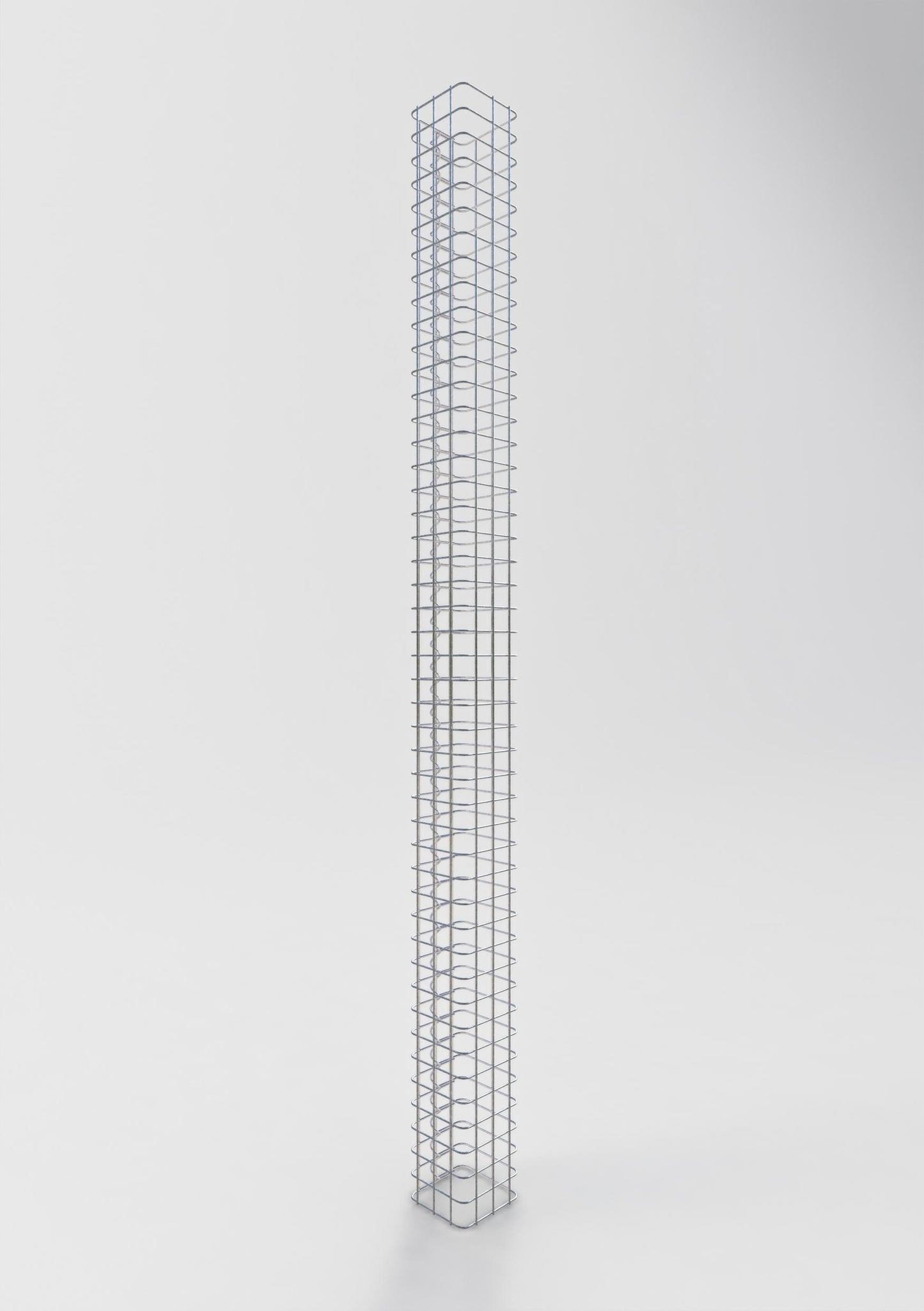Gabionpelare kvadrat 17 cm x 17 cm, 230 cm höjd, MW 5 cm x 5 cm