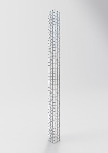 Gabionpelare kvadrat 17 cm x 17 cm, 230 cm höjd, MW 5 cm x 5 cm