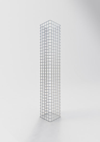 Colonne de gabion carrée 27 cm x 27 cm, hauteur 160 cm, MW 5 cm x 5 cm