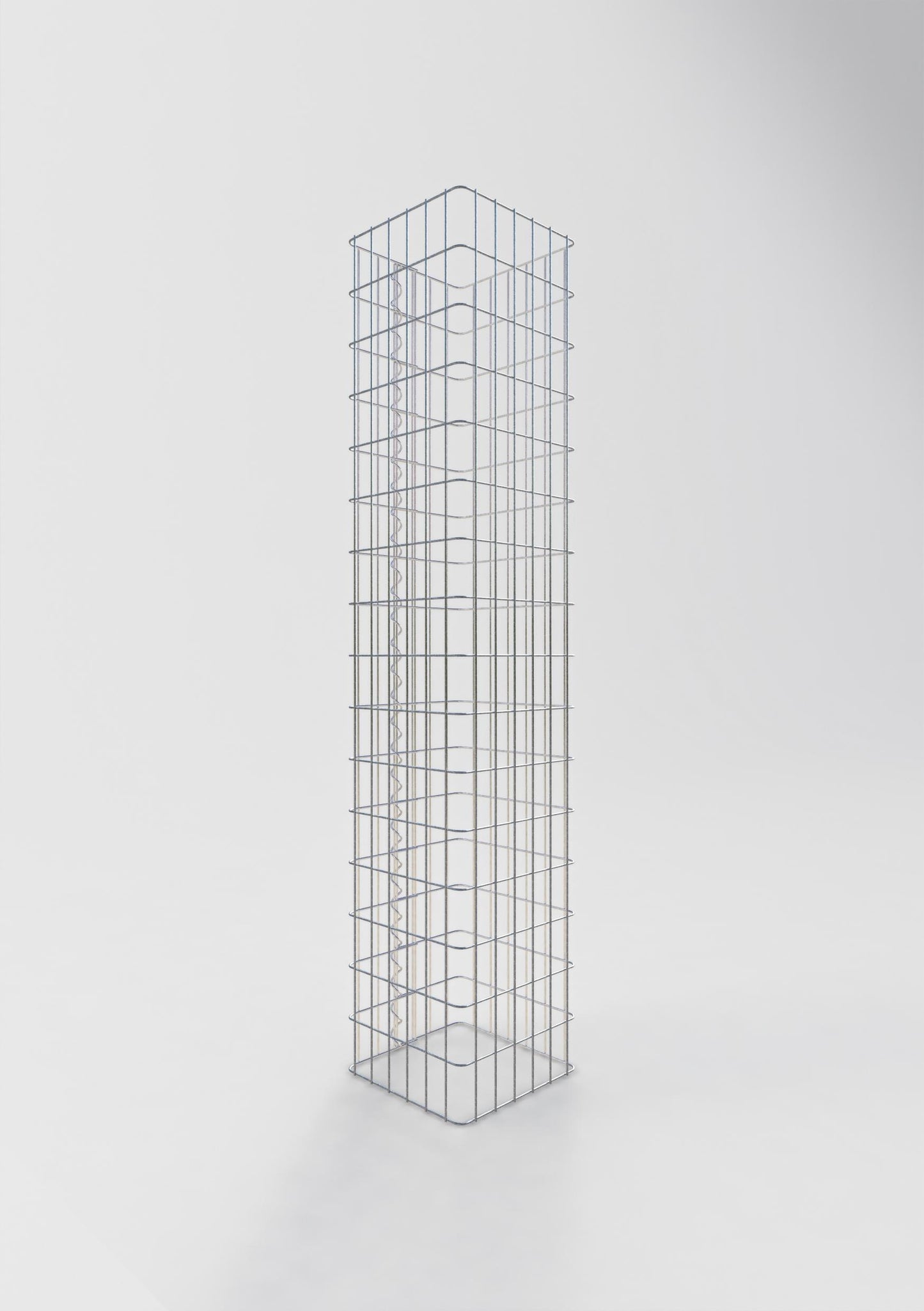Columna de gaviones angular 32 cm x 32 cm, 160 cm de altura, MW 5 cm x 10 cm