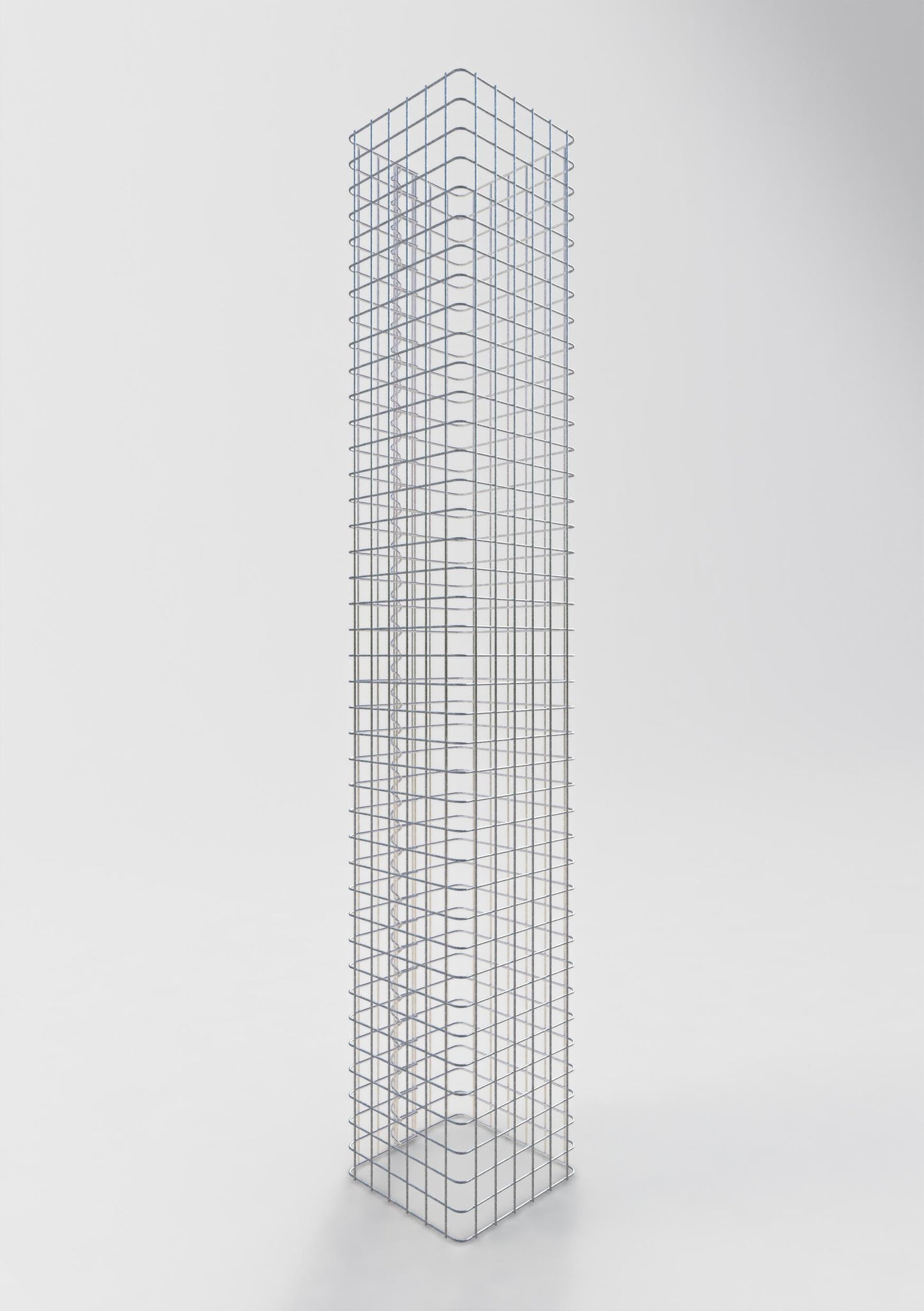 Columna de gaviones angular 32 cm x 32 cm, 200 cm de altura, MW 5 cm x 5 cm