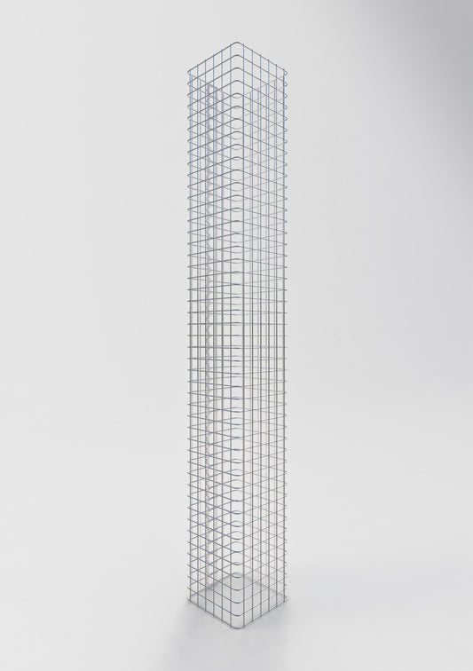 Columna de gaviones angular 32 cm x 32 cm, 230 cm de altura, MW 5 cm x 5 cm