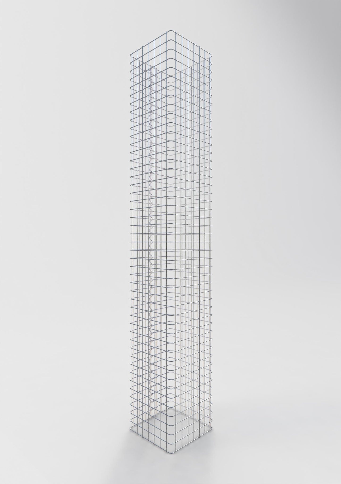 Columna de gaviones angular 37 cm x 37 cm, 230 cm de altura, MW 5 cm x 5 cm