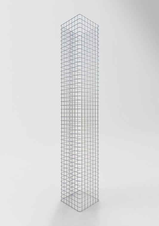 Columna de gaviones angular 37 cm x 37 cm, 230 cm de altura, MW 5 cm x 5 cm