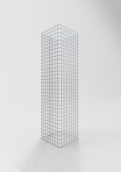 Columna de gaviones angular 42 cm x 42 cm, 160 cm de altura, MW 5 cm x 5 cm