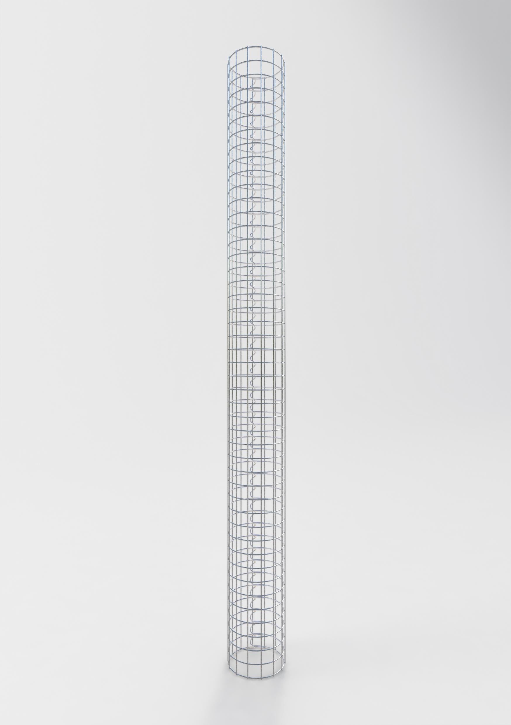 Gabionensäule rund 22  cm Durchmesser, 230  cm Höhe, Maschenweite 5 cm x 5 cm