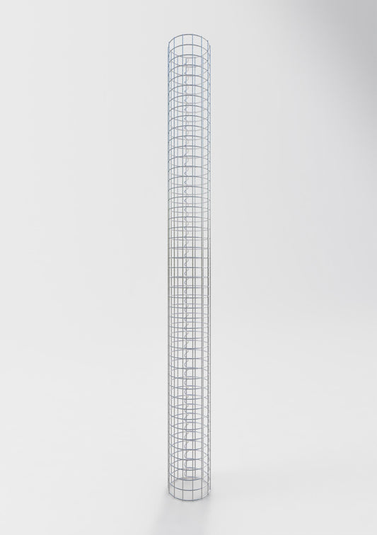 Columna de gaviones redonda de 22 cm de diámetro, 230 cm de altura, malla de 5 cm x 5 cm