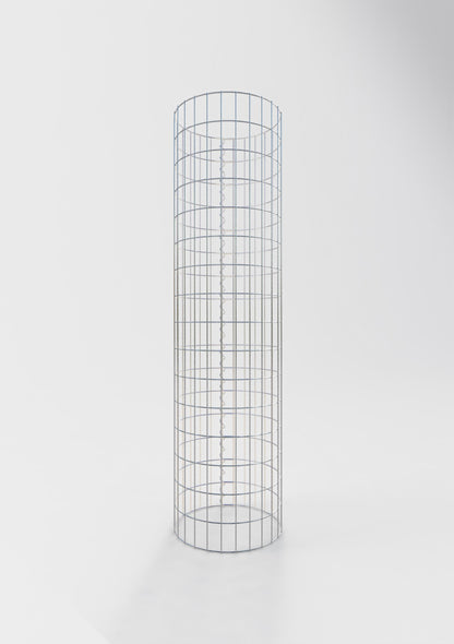 Colonne de gabion ronde 42 cm de diamètre, 160 cm de hauteur, mailles 5 cm x 10 cm