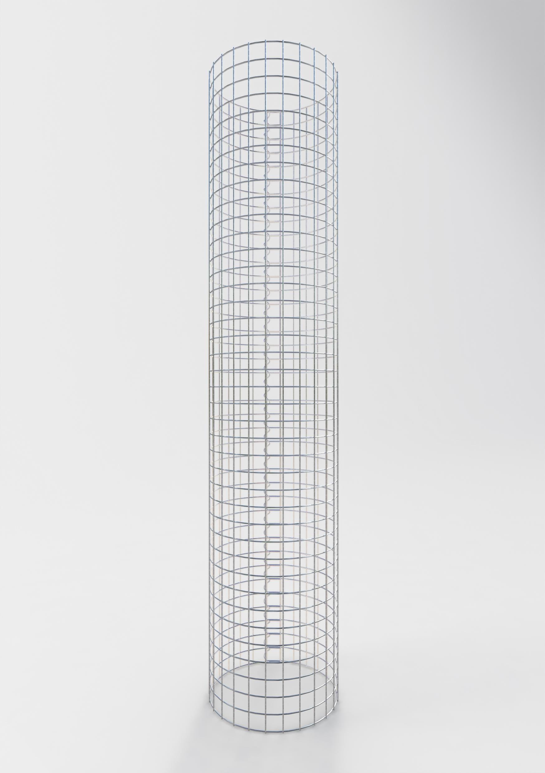 Colonna gabbionata rotonda 42 cm di diametro, 200 cm di altezza, maglia 5 cm x 5 cm