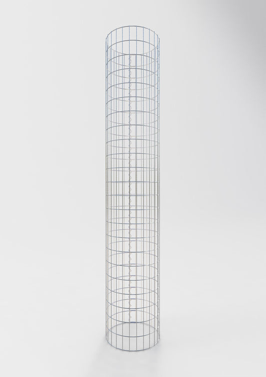 Colonne de gabion ronde 42 cm de diamètre, 230 cm de hauteur, mailles 5 cm x 10 cm